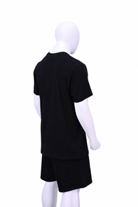 Wholesale Custom Men's Cotton Jersey T Shirt Shorts Set Casual Two Piece Summer <b>Outfit</b> OEM Private Label - Product Image 4