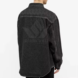 Premium <b>Men</b> <b>Jeans</b> <b>Shirt</b> Stylish <b>Jeans</b> Fabric Long Sleeve Comfortable Fit <b>For</b> Casual Fashion And Travel - Product Image 2