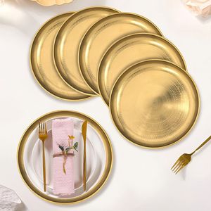 Luxury Wedding Metal Charger <b>Plate</b> for Elegant Banquet Restaurant Buffet and Home Dining Decoration - Product Image 1