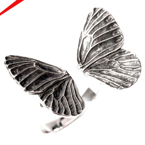 Accessoires de décoration de table anciens, porte-serviettes en métal en forme de papillon, anneaux porte-serviettes, décoration de la maison - Product Image 1