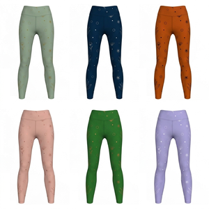 Leggings de compression pour femmes en gros, sur mesure, respirants, écologiques, séchage rapide, tissu nylon de haute qualité, service OEM - Product Image 1