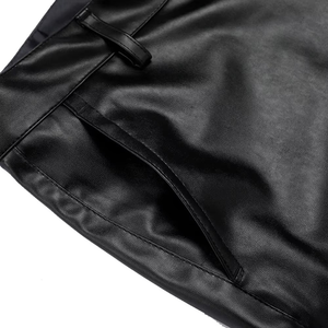 Men Leather Shorts Stylish Street Style Fashion Bottom for Party Wear and Night Events - Product Image 5