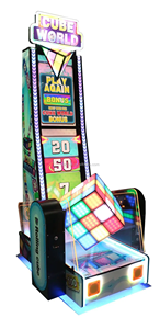 Máquina recreativa Cube World, equipo de entretenimiento operado con monedas, simulador de rodadura de cubos de madera y metal, juego de boletos de lotería - Product Image 6