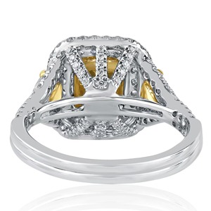 Elegant Design Radiant Cut Lab Grown Diamond Prong Set <b>Ring</b> in 14K White Gold <b>Wedding</b> & Engagement Diamond <b>Ring</b> for Wholesale - Product Image 4