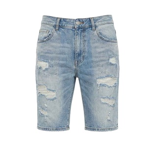 Pantalones Cortos de Algodón Suave Elástico de Alta Calidad para Uso Diario, Estilo Veraniego, Listos para Usar, con Pedrería, para Hombre - Product Image 2