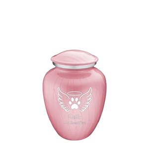 Pink Enamel <b>Pet</b> Cremation Urn Paw Print Design Metal Urns Dog And Cat Burial <b>Ashes</b> <b>Keepsake</b> Wholesale Cremation Urns For Animal - Product Image 1