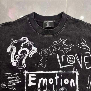 เสื้อยืดคอกลมทรงครอป ผ้าคอตตอนถักคุณภาพสูง 100% ล้างสีแบบแอซิดวอช พิมพ์ลาย DTG ตามสั่ง ทรงปกติ สไตล์ซันสตรีท - Product Image 4