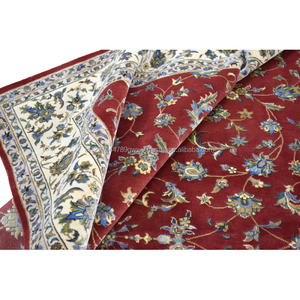 Alfombra Kashan Premium de Lana y Seda Anudada a Mano de 8x10 pies, Diseño Floral Moderno para Decoración del Hogar y Ejercicio - Product Image 5