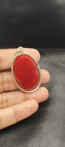 Colgante de Cornalina Roja Ovalada Natural al por Mayor, Joyería Artesanal de Declaración con Ónix Chapado en Oro, Estilo Tribal Robusto - Product Image 4