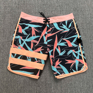Shorts de Baño para Hombre, 100% Algodón, Transpirables, de Secado Rápido, con Estampado de Caras de Dibujos Animados, Cintura con Cordón Ajustable, Largo Medio, Casuales - Product Image 3