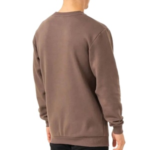 A granel de alta calidad Unisex liso logotipo personalizado sudaderas hombres cuello redondo sudadera polar cuello redondo sudadera para hombres - Product Image 2