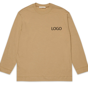 Conception de logo personnalisable avec manches longues, qualité supérieure, prix d'usine pour les commandes en gros, coupe décontractée et tendance avec col rond 2026 - Product Image 1