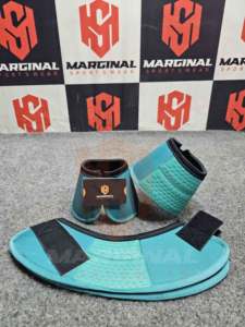 Protège-pattes d'équitation confortables, respirants et légers en néoprène avec fermeture auto-agrippante, couleur et logo personnalisables - Product Image 5