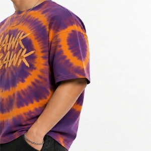Camiseta Tie Dye para Hombre, Premium, Suave, Transpirable, Manga Corta, Diseño Morado, Estilo Urbano, Cuello Redondo, Corte Regular, Moda Urbana - Product Image 6