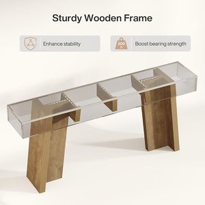 Consolle da 70,9 Pollici in Stile Rustico per Ingresso o Soggiorno, Tavolo Stretto da Posizionare Dietro il Divano - Product Image 2