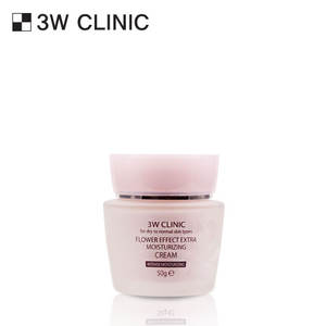 Crème ultra-hydratante 3W Clinic 50g, effet fleur, hydratant spécialement conçu pour les peaux sèches, conditionné en flacon - Product Image 1