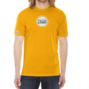 T-shirt en coton blanc pour homme, manches courtes, col rond, coupe classique, tissu jersey décontracté, respirant, logo imprimé sur le devant - Product Image 3
