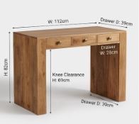 Modern Solid Wood Study <b>Desk</b> <b>with</b> <b>Drawers</b> | Solid Wood Home Office <b>Computer</b> Table | Jodhpur Furniture Export - Product Image 4