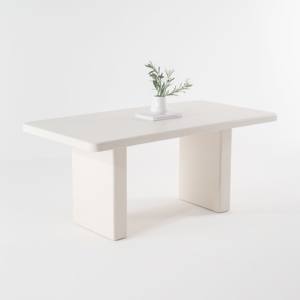 Mesa de Comedor Vandana Zentrix Novara de Microhormigón Moteado con Diseño Moderno y Minimalista - Product Image 5