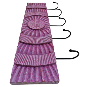 Organizador de Llaves de Madera Tallada Artesanal Smart Art, Colgador de Llaves de Pared, Decoración de Pared, Almacenamiento de Ropa, 5 Ganchos, Madera Sintética - Product Image 3