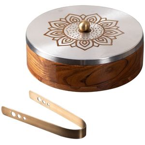 Pot à roti en bois durable, récipient de stockage alimentaire, support traditionnel pour chapati, vaisselle pour restaurant et hôtel - Product Image 1
