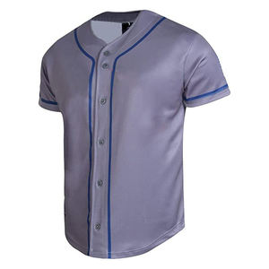 Camiseta de béisbol moderna de secado rápido, tela cómoda, ajuste cómodo, cierre de botones en la parte delantera, estilo atlético para sesiones de práctica de deportes de equipo. - Product Image 1