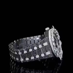 Reloj de Diamantes Moissanite Más Vendido para Hombre, Reloj de Pulsera de Moda Premium con Piedra Brillante para Fiestas, Bodas y Uso Diario - Product Image 2