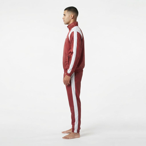 Fashion Custom Logo Nylon Tracksuit Stand Collar Half Zip With Side Pockets Sports <b>Jacket</b> Pants Set Urban Activewear - Product Image 3