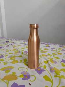 Copper Eco-Friendly Classic <b>Water</b> <b>Bottle</b> with Lid Seamless Leak Proof Drinkware for Travel Yoga <b>Gym</b> Office Use - Product Image 2