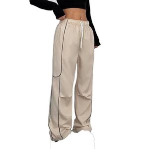 Custom Green Cargo <b>Pants</b> with White Piping – Adjustable Waist, Stylish and Comfortable Bulk Wholesale USA - Product Image 6