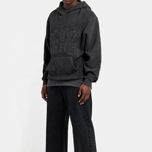 Ensemble de survêtement vintage personnalisé pour homme, comprenant un sweat à capuche zippé et un pantalon de jogging, avec effet délavé à l'acide et patchs en chenille appliqués - Product Image 5