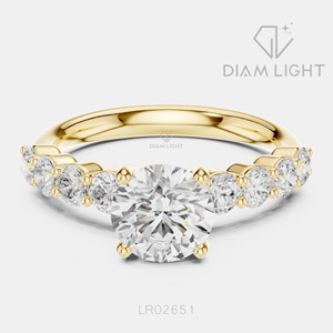 Bague de mariage ronde 1,25 carat, bijoux fins, certifiée IGI, or blanc 14 carats, diamant de laboratoire, bague de fiançailles et d'anniversaire - Product Image 3