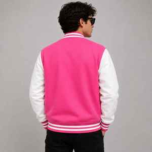 CHALASA SPORTS Nouvelle veste bomber décontractée pour homme, tendance hiver, style Letterman, 100% laine, polyester, coton, toile, logo personnalisé, doublure en polaire - Product Image 5