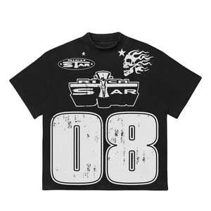 Jersey de hombros caídos de algodón pesado con logo bordado personalizado, estilo urbano, corte holgado, venta al por mayor, sin marca, MOQ bajo - Product Image 1
