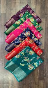 Vêtements pour filles et femmes, tissu tissé Marsh Mellow à motifs floraux, séchage rapide, poids moyen, pour robe, sari, boutique, articles en stock - Product Image 6