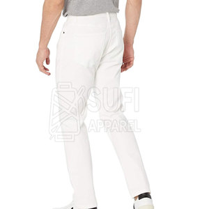 Pantalones Rectos de Corte Ajustado para Hombre con Tela Elástica 100% Algodón Moderna y Cómoda para un Look Casual Profesional y Elegante - Product Image 2