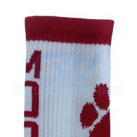 Chaussettes de sport d'été personnalisées en gros, sublimées, à fond jacquard, séchage rapide, écologiques, en coton/spandex, côtelées et compressives