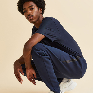 Pantalons de jogging skinny pour hommes, pantalons de sport à séchage rapide, 100% coton, fermeture à cordon, poches latérales, pantalons décontractés, streetwear tendance - Product Image 5