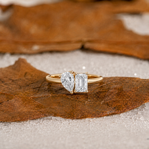 Anillo Ligero de Oro Sólido de 14k con Diamante Creado en Laboratorio de 1.13Ct, Corte Esmeralda Brillante, Certificado IGI, Estilo Único y Lujoso - Product Image 1