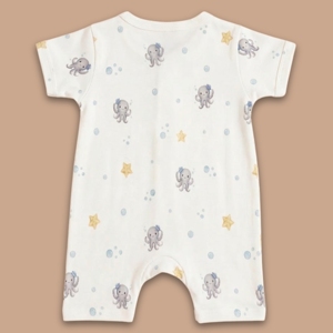 Body de bebé orgánico con media cremallera y estampado Cot & Candy Lagoon Life Romper - Product Image 2