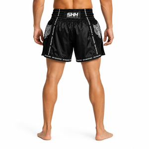 SHH Custom Muay Thai Shorts Men Boxing Kickboxing Fight Shorts Satin Training Wear Custom Logo OEM ODM Wholesale Sportswear - Product Image 5