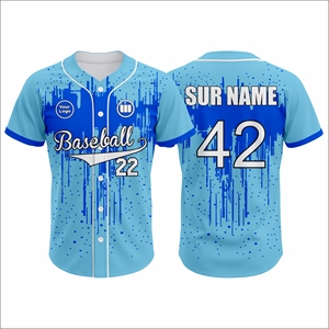 Custom 100% Polyester <b>Baseball</b> Jersey Uniform <b>Set</b> Moisture Wicking Breathable Four-Way Stretch Eco-Friendly Sublimation Team - Product Image 1