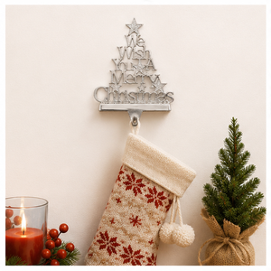 High Quality Metal Christmas Tree <b>Stocking</b> <b>Holder</b> Silver Nickel Plated Weighted Mantel Hanger For Fireplace Holiday Decoration - Product Image 2