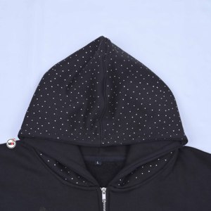 เสื้อฮู้ดซิปผู้ชาย สีดำ ผ้าฝ้ายเฟรนช์เทอร์รี่ สตรีทแวร์ ลายพิมพ์รถแข่ง ทรงปกติ ใส่ได้ในฤดูใบไม้ร่วง มีสไตล์ ปรับแต่งได้ - Product Image 6