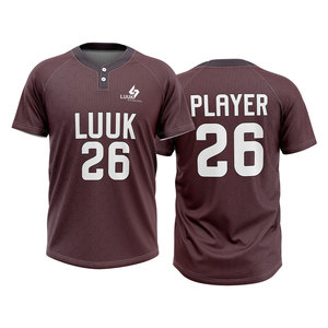 Camiseta de Béisbol Personalizada para Hombre, Manga Corta, 100% Poliéster, Absorbe la Humedad, Logotipo Frontal Impreso por Sublimación, Fabricante OEM - Product Image 6