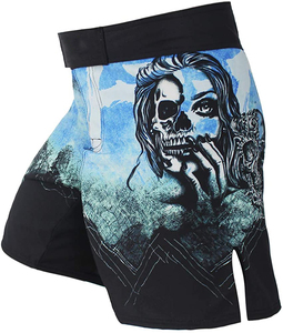 Men Sublimated Fight <b>Shorts</b> for Mixed Martial Arts <b>Grappling</b> BJJ Fighting Trunks with Drawstring Sublimated MMA Nogi <b>Shorts</b> - Product Image 2
