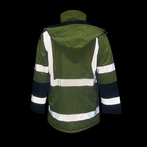 Hi Viz Yellow Reflective Outdoor Waterproof <b>Heated</b> Safety Jacket waterproof jackets - Product Image 3