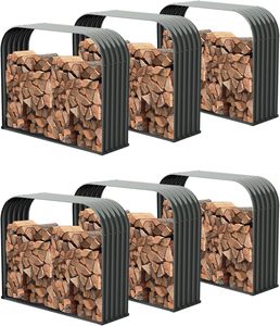 Heavy Duty <b>Indoor</b>/Outdoor Corrugated Galvanized Steel Firewood <b>Rack</b> Firewood Storage <b>Log</b> <b>Rack</b> Holder for Home Garden OEM Planter - Product Image 3