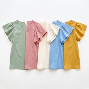 Blusa Casual de Verano para Mujer, Tejida, con Mangas con Volantes, Logotipo Personalizado, MOQ Bajo, en Stock, Venta al Por Mayor, OEM, ODM - Product Image 5