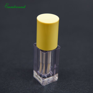 Manufacturer Sambound Custom Lip Gloss Tube 4.4ml Cute Cap Square Transparent PET Eco-Friendly Cosmetic Packaging Bottle Silk - Product Image 3